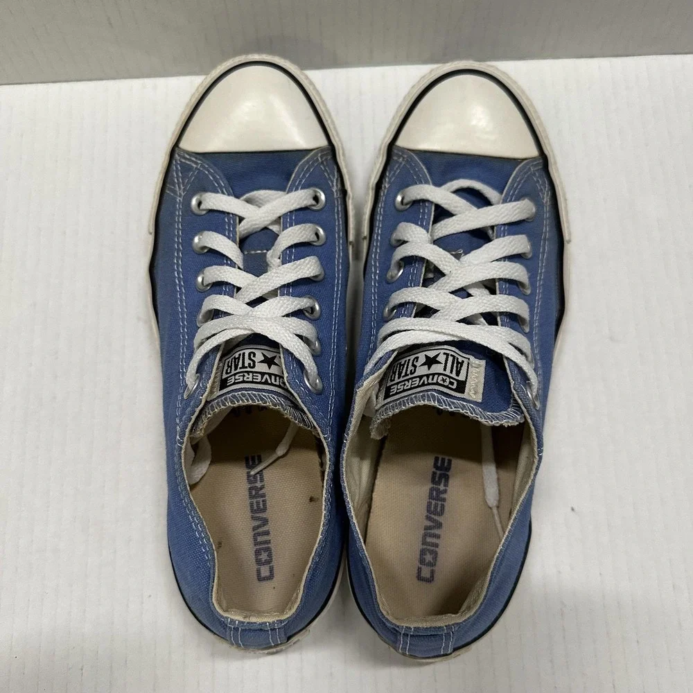 Converse Chuck Taylor All Star Low Shoes Mens 7 Blue Canvas Classic Sneakers - Picture 4 of 8
